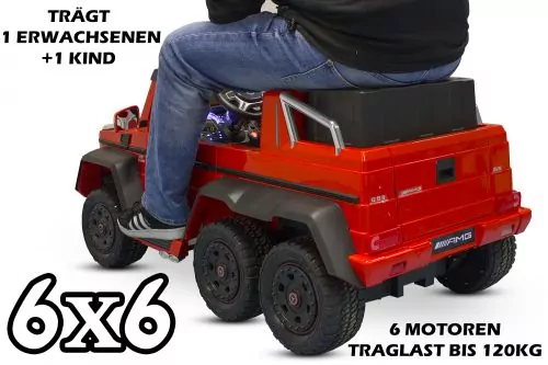 NEUHEIT Mercedes Elektroauto G63 XXL für Kinder und Erwachsene 6x Motor