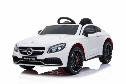Kidcars Kinder Elektro Auto Mercedes C63 AMG 2x 25W 12V 7Ah 2.4G RC LED