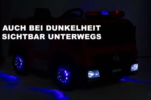 Kinder Elektroauto Feuerwehrauto Feuerwehr Wagen 2x35W