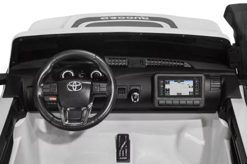 Lizenz Kinder Elektro Toyota Hilux Allrad 4x 35W 12V 14Ah 2-Sitzer Geländewagen
