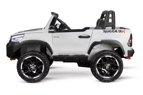 Lizenz Kinder Elektro Toyota Hilux Allrad 4x 35W 12V 14Ah 2-Sitzer Geländewagen