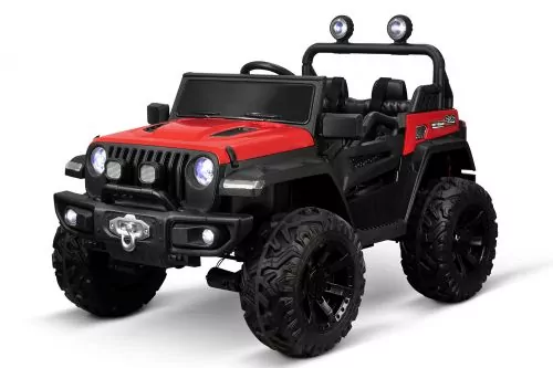 Kidcars Elektro Auto Emulation Big Jeep 2-Sitzer 4x 30W 12V 10Ah 2.4G RC Bluetooth