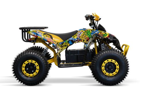NITRO MOTORS 1000W 48V Eco midi Kinder Quad Warrior Sport 8" Graffiti