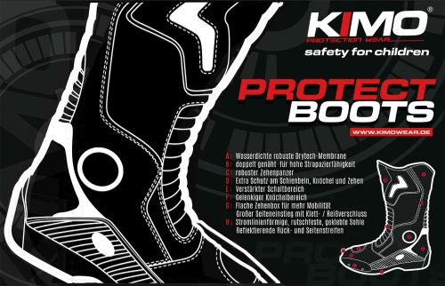 KIMO Kinder Motocross Stiefel | Boots Black