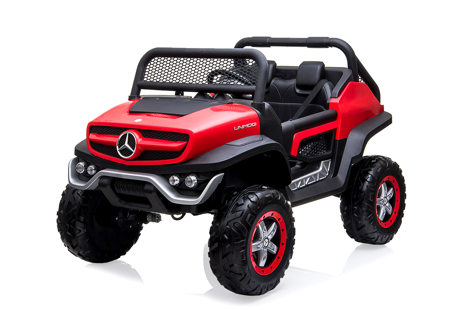 Kidcars Kinder Elektroautos mit Akku Mercedes Unimog Kinder Elektro Auto Allrad 2 Sitzer