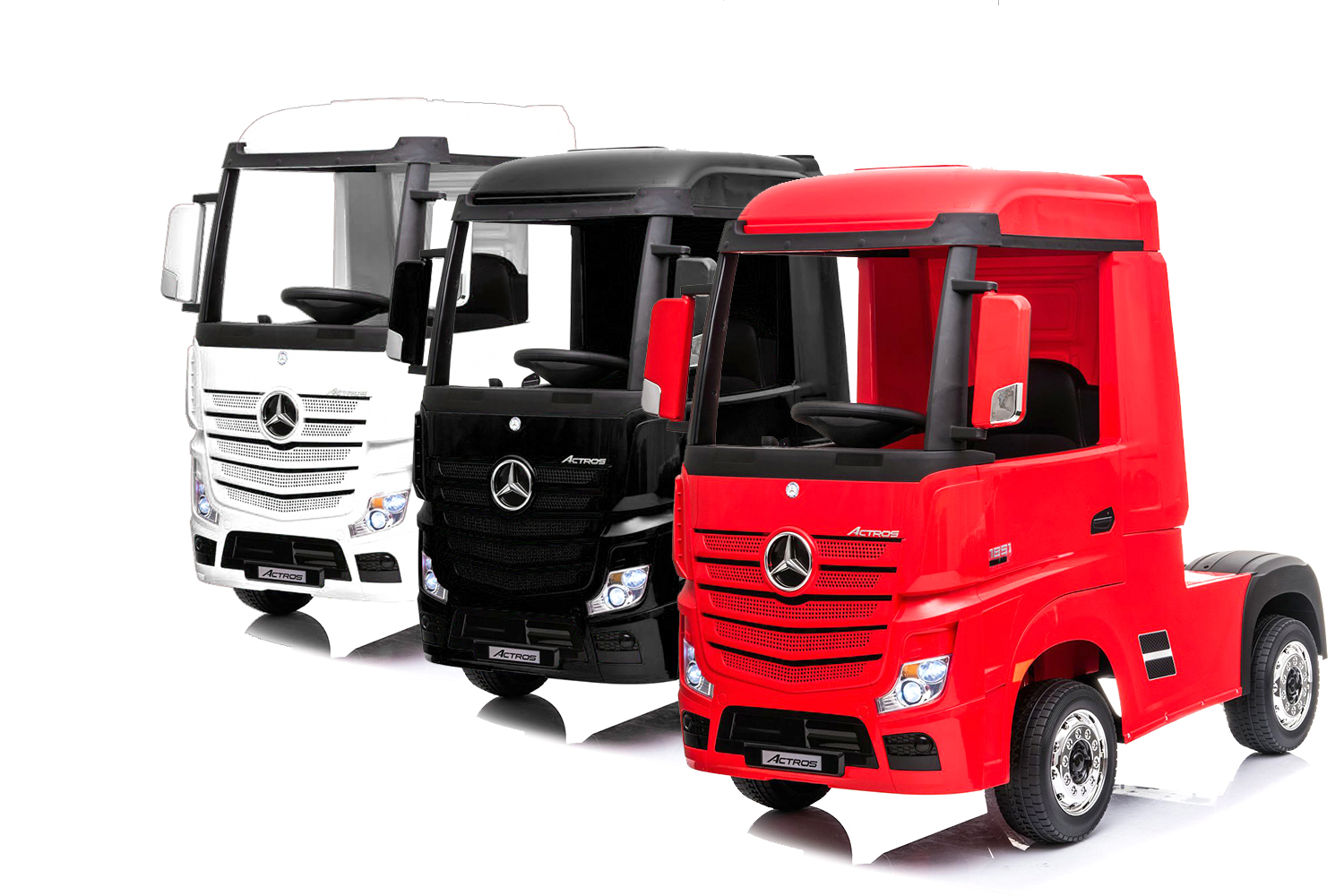 Kidcars Kinder Elektroautos mit Akku - Kidcars Mercedes Actros Truck  Elektro Auto Allrad 1-Sitzer 4x35W 2x 12V 7Ah 2.4G RC lkw