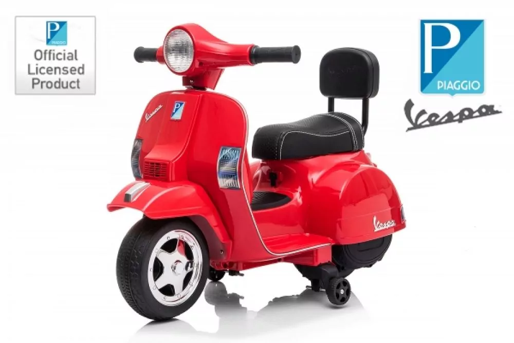 Lizenz Vespa PX 150 Roller Scooter 1x 18W 6V Kinder Motorrad mit Stützräder Elektro Auto Lizenz Vespa PX 150 Roller Scooter 1x 18W 6V Kinder Motorrad mit Stützräder Elektro Auto