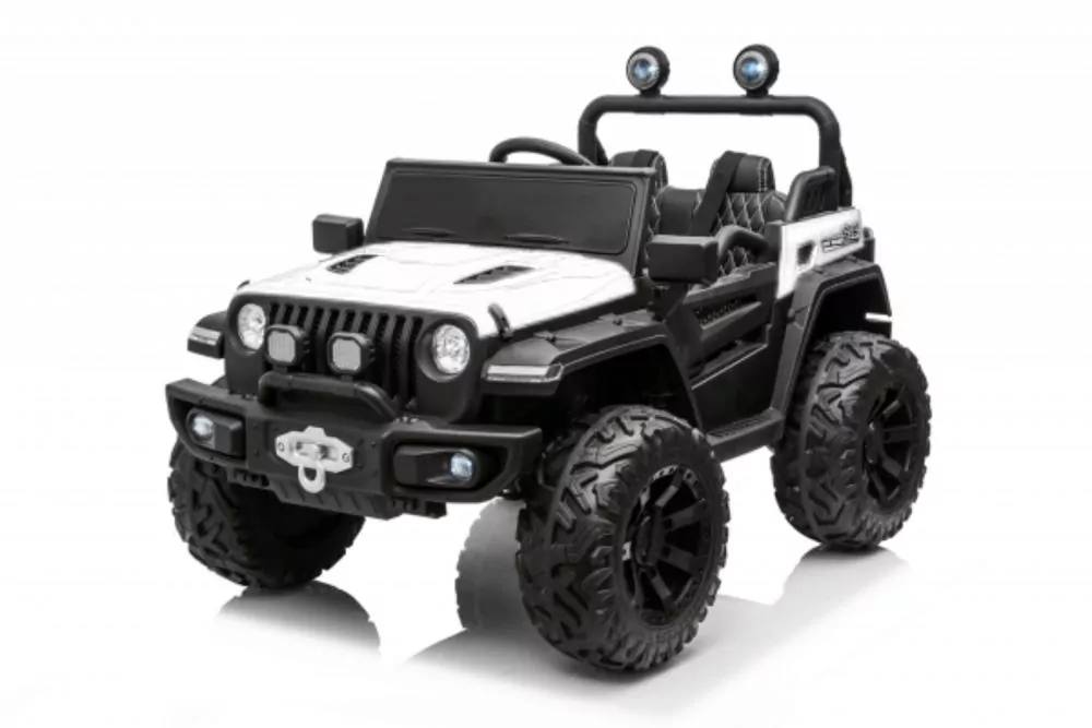 Kidcars Elektro Auto Emulation Big Jeep 2-Sitzer 4x 30W 12V 10Ah 2.4G RC Bluetooth