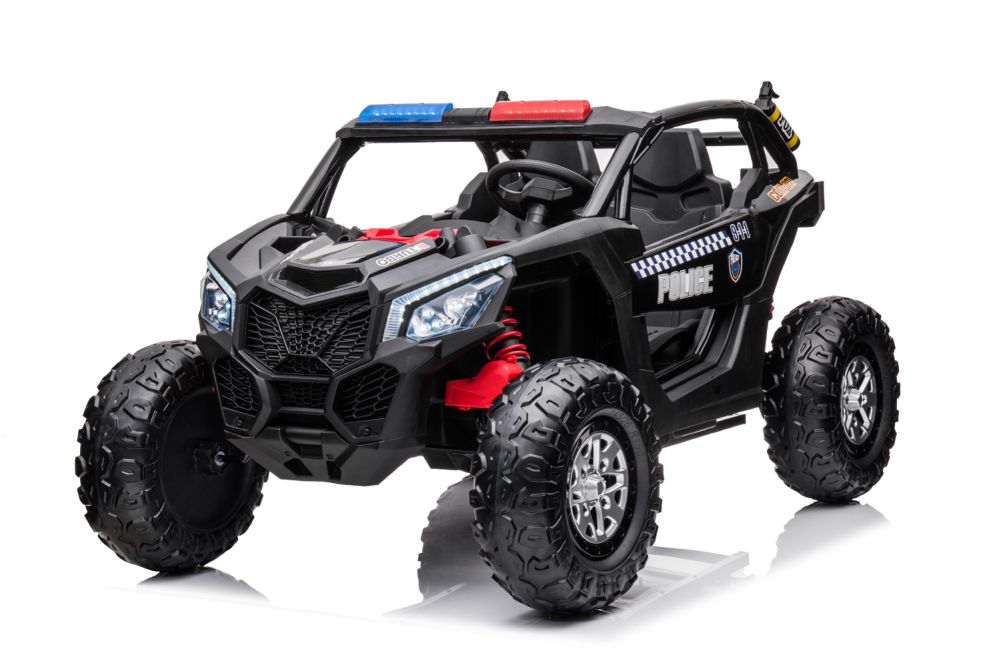 Elektro Kinderauto UTV Police Patroller 2-Sitzer 2x45W 12V/7Ah Offroad Buggy