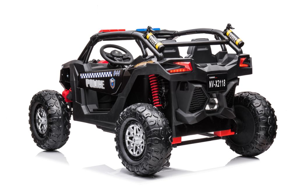 Elektro Kinderauto UTV Police Patroller 2-Sitzer 2x45W 12V/7Ah Offroad Buggy