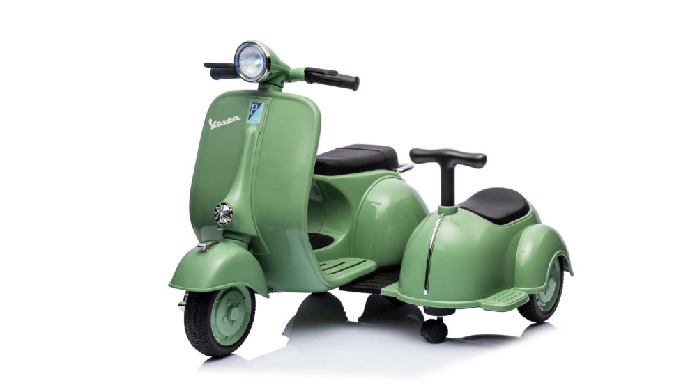 Elektro Kinder Motorrad Vespa 150 VL1T mit Beiwagen 1x30W 6V 4.5A