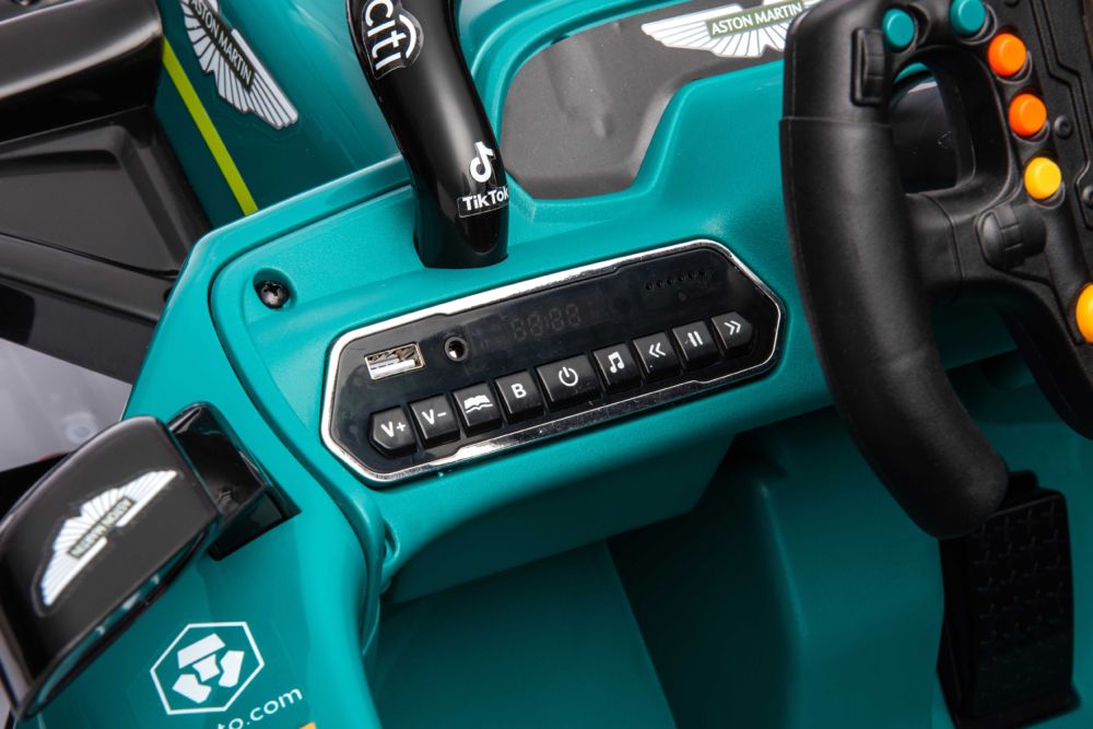 Elektro Kinderauto Aston Martin Aramco Cognizant Formel 1 mit Lizenz