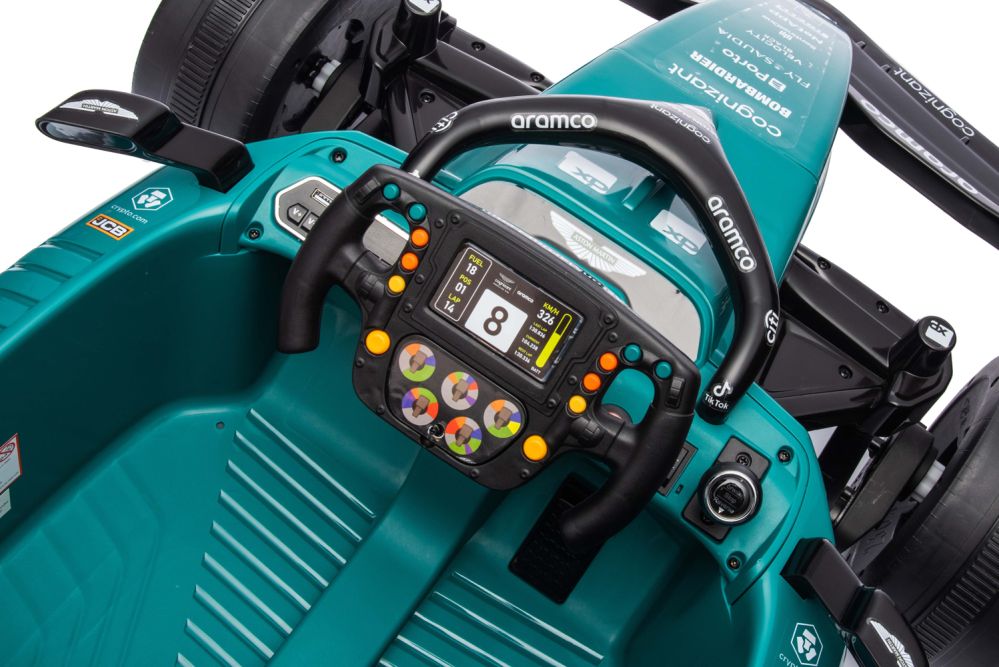 Elektro Kinderauto Aston Martin Aramco Cognizant Formel 1 mit Lizenz