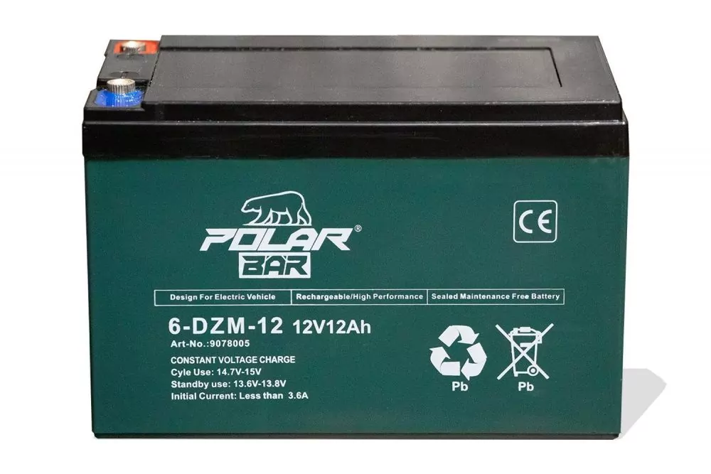 Polar Bär Batterie Blei Gel Akku 6-DZM-12 12V 12Ah für Quads und Bikes