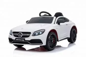 Kidcars Kinder Elektro Auto Mercedes C63 AMG 2x 25W 12V 7Ah 2.4G RC LED
