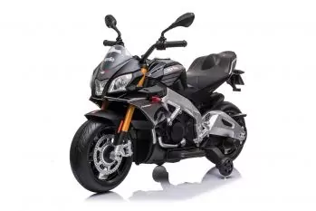 Lizenz Kinder Elektro Motorrad Aprilia Tuono V4 2x 20W 12V 7Ah Stützräder