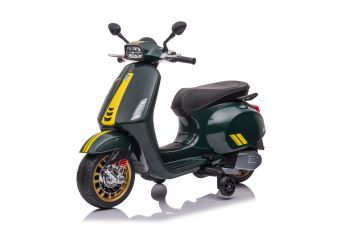 Elektro Kinder Motorrad Vespa Sprint mit Lizenz 1x25W 6V 4Ah
